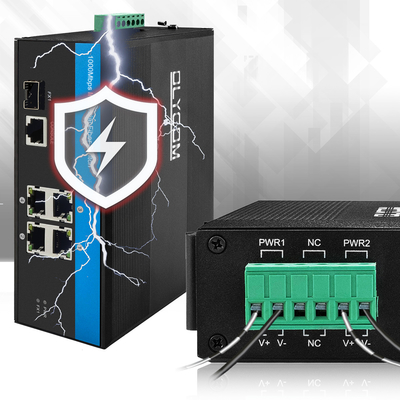 Bộ chuyển mạng Ethernet POE Gigabit ngoài trời, Bộ chuyển mạch công nghiệp được quản lý 48-52VDC