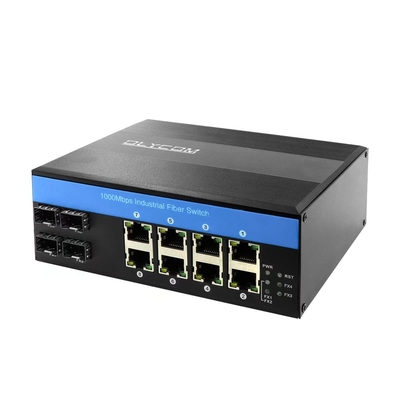 Bộ chuyển mạng OLYCOM 12Port Gigabit Ethernet công nghiệp với 8 cổng POE 4 cổng SFP 240W Din Rail Mounted IP40