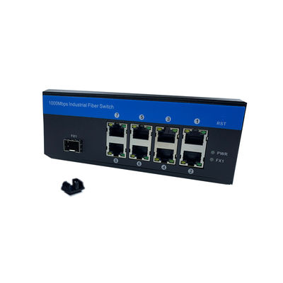 Bộ chuyển mạch mạng công nghiệp IP44 Lắp đặt đường sắt Ethernet Din 8 cổng RJ45