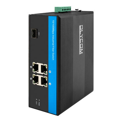 Bộ chuyển mạch Ethernet công nghiệp 5 cổng vỏ kim loại ， Bộ chuyển mạch Poe chắc chắn 10/100 Mbps