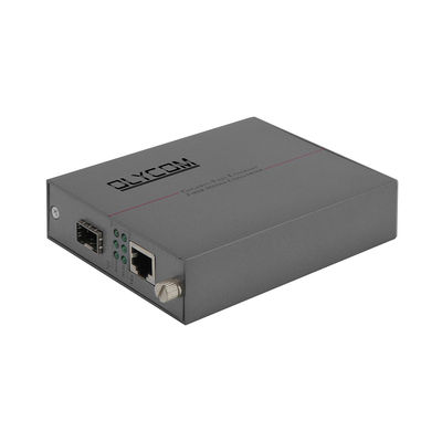 Bộ chuyển đổi phương tiện truyền thông Ethernet cáp quang POE màu xám LC Fiber SFP Megabit 10 / 100M