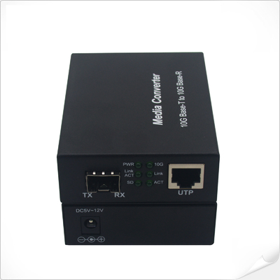1000M 2,5G 5G 10G RJ45 sang SFP + Bộ chuyển đổi phương tiện Ethernet cảm biến tự động 12VDC