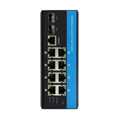 Đầu nối LC chuyển mạch Ethernet Gigabit SFP được quản lý công nghiệp 8 cổng 10/100/1000base-T