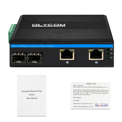 Bộ chuyển mạch Ethernet 4 cổng Gigabit không được quản lý Vỏ cứng Khe cắm SFP IP44 DC24V