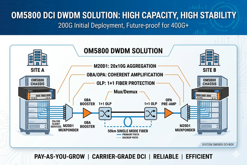 trường hợp công ty mới nhất về Short Distance 200G to 400G Scalable DWDM DCI Solution