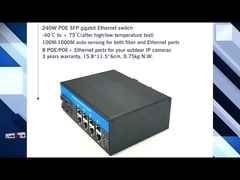 48V Industrial 8 Port CCTV Poe Switch