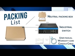 4RJ45 Ports Industrial Managed Ethernet Switch Hub Fiber Optic Wide Voltage