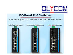 Bộ chuyển mạch PoE/PoE+ năng lượng mặt trời DC-Booster Olycom