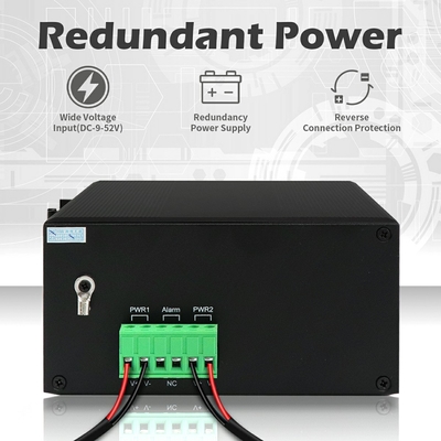 8 Cổng công nghiệp quản lý PoE Switch đầy đủ Gigabit 120W Mức ngân sách Mạng cứng CE