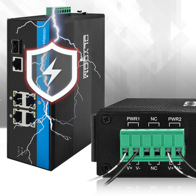 5 cổng Smart Managed Ethernet Switch Gigabit SFP Fiber Industrial Grade IP40 Level