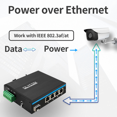 Mạng Sfp Gigabit POE Chuyển nguồn qua Cổng Ethernet 4 + 1