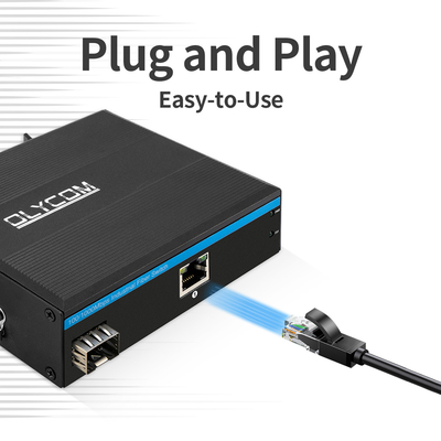 Công nghiệp PoE Media Converter 100/1000M Sợi Gigabit Ethernet 15.4W 30W Mini Case