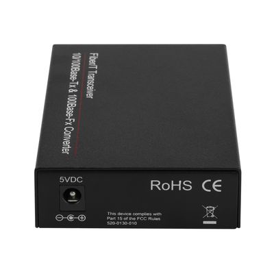 Bộ chuyển đổi phương tiện SFP 1G Gigabit Fiber Optic Ethernet không quản lý kích thước mini màu đen DC5V CE