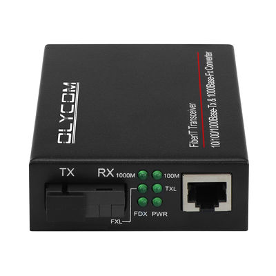 Bộ chuyển đổi phương tiện không quản lý chế độ đơn màu đen CE DC5V