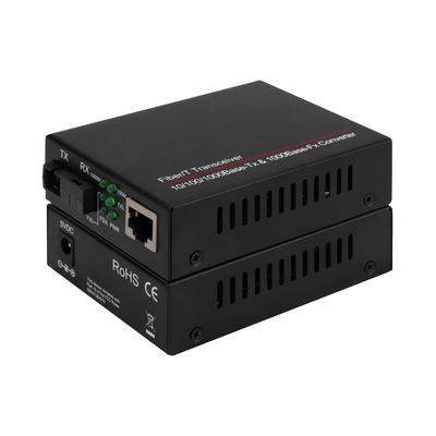 Bộ chuyển đổi phương tiện không quản lý chế độ đơn màu đen CE DC5V