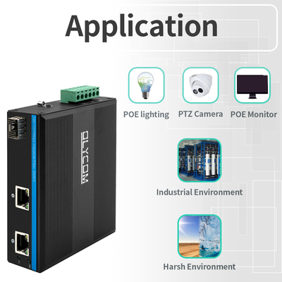 Gigabit 30W 60W PoE Switch Extender SFP không quản lý DC48V