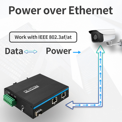Gigabit 30W 60W PoE Switch Extender SFP không quản lý DC48V
