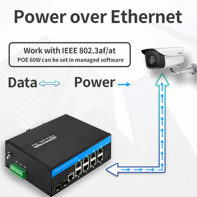 Công tắc POE được quản lý thông minh 240W 10 cổng đám mây Gigabit PoE / PoE + 1G / 2.5G SFP Fiber