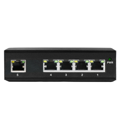 E-Mark 5 Cổng Gigabit Din Rail 24V Ethernet Switch không được quản lý Nhiệt độ công nghiệp