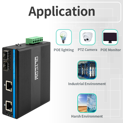4 cổng Gigabit Unmanaged Ethernet Switch 100/1000M Fiber Auto-Adaptive Din Rail
