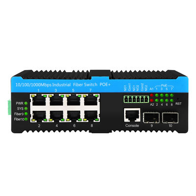 Gigabit 802.3bt PoE Quản lý 8 cổng chuyển đổi 2.5G Fiber Web L2 Quản lý Fanless 720W