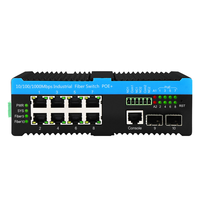 Gigabit 802.3bt PoE Quản lý 8 cổng chuyển đổi 2.5G Fiber Web L2 Quản lý Fanless 720W