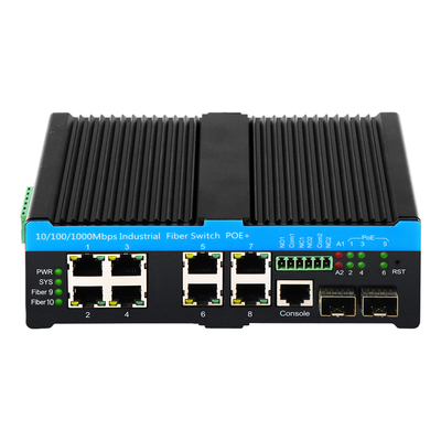 Gigabit L2 quản lý 90W PoE Switch 10 cổng với 2 cổng kết hợp
