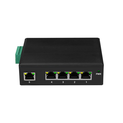 Bộ chuyển mạch Ethernet công nghiệp 5 cổng, Đã được chứng nhận E-Mark, Không quản lý, Đầu vào 12V/24V, Không quạt