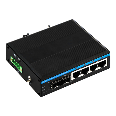 6 cổng Gigabit quản lý bộ chuyển đổi mạng cứng cỡ nhỏ gọn điện kép DC12V