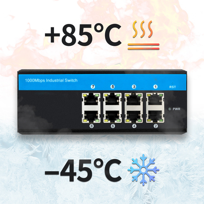 IM-WS080GE 8 cổng E-Mark Ethernet Switch Gigabit không quản lý Din gắn 24V đầu vào