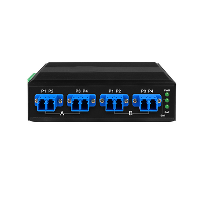 4 cổng OBP Bảo vệ bỏ qua quang học Hệ thống chuyển tự động DC12V Cổng LC đơn chế độ