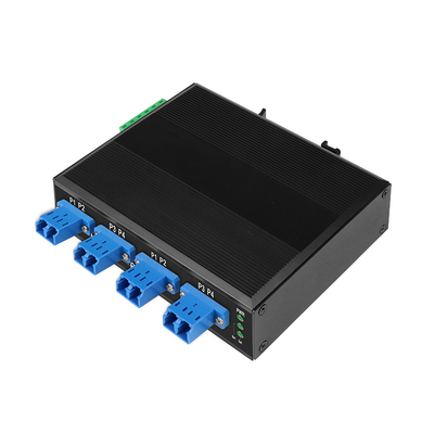 Multimode 8 Port LC Port Fiber Bypass Switch For Optical Protection DIN35 được gắn