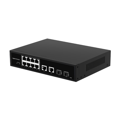 8 cổng POE Gigabit Fiber Switch POE Watchdog Với 4 cổng SFP / RJ45 Uplink 120W