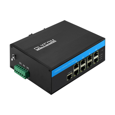8 cổng quản lý DC48v công nghiệp Ethernet Switch Din Rail Gigabit cho ngoài trời