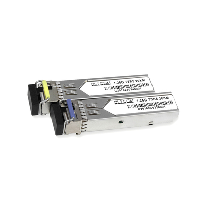Máy phát quang sợi đơn 20KM 1.25G Cổng LC 1310nm/1550nm DDM cấp thương mại