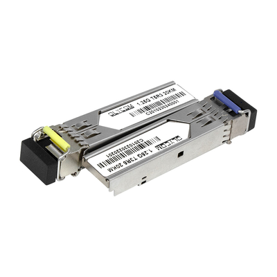 Máy phát quang sợi đơn 20KM 1.25G Cổng LC 1310nm/1550nm DDM cấp thương mại