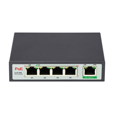 4 cổng Gigabit POE Extender cấp thương mại 60W PD Uplink cho máy ảnh IP PoE