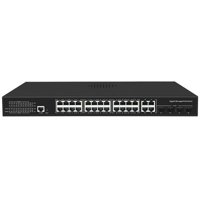 24 cổng PoE Switch Gigabit dựa trên L2 L3 Smart quản lý ngân sách 300W với SFP Uplink 1U Rack