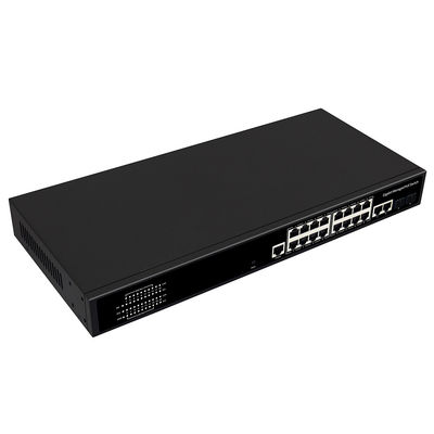 Bộ chuyển mạch PoE Gigabit 16 cổng có quản lý với nguồn 300W 2 cổng SFP/RJ45 kết hợp Uplink Đầu vào AC