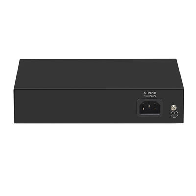 Ethernet nhanh CCTV PoE Switch 4 cổng với 2 Uplink đồng 55W Power Budget AC Input