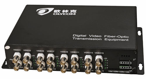 Máy truyền và thu video quang học Bộ chuyển đổi BNC WDM Analog 16ch Cho Máy quay CCTV kỹ thuật số