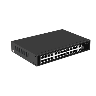 24 cổng CCTV Poe Switch không quản lý 100M Fast Ethernet Rack Type 300W Budget AC Input