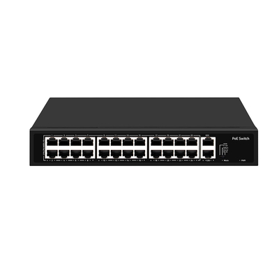 24 cổng CCTV Poe Switch không quản lý 100M Fast Ethernet Rack Type 300W Budget AC Input