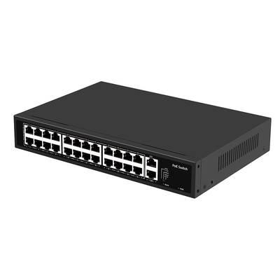24 cổng CCTV Poe Switch không quản lý 100M Fast Ethernet Rack Type 300W Budget AC Input