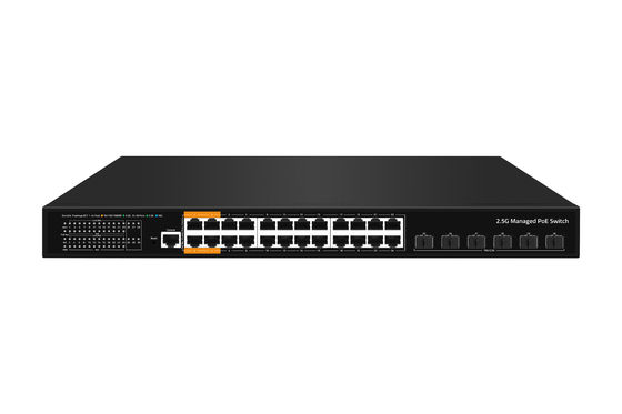 Factory Oem/odm L3 Managed Ethernet POE Switch với 24*10/100/2500mbps+6* 10Gb SFP+