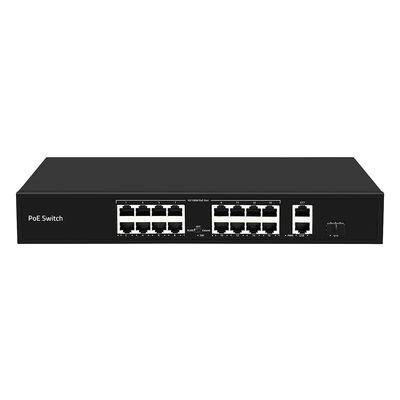 16 Port PoE Switch 250-Meter PoE Distance 10/100M Hỗ trợ chế độ VLAN 300W Budget CE