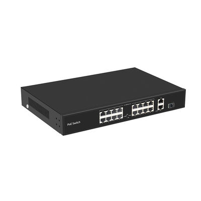 16 Port PoE Switch 250-Meter PoE Distance 10/100M Hỗ trợ chế độ VLAN 300W Budget CE