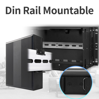 Industrial Unmanaged Poe Switch 5 Port Gigabit Network 15.4W/30W Tiêu chuẩn 120W Din Rail