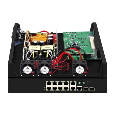 8 cổng Poe Switch với 90W quản lý 2 * 2.5Gb cổng SFP + 2 cổng combo POE fiber switch