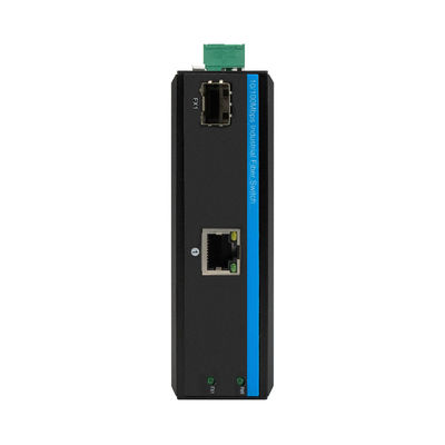 chuyển đổi POE ngoài trời Ethernet nhanh 2 cổng 10/100Mbps 1 RJ45 + 1 sFP sáp Fiber Media Converter